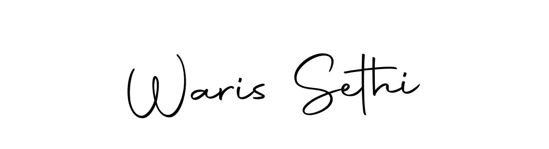 Create a beautiful signature design for name Waris Sethi. With this signature (Autography-DOLnW) fonts, you can make a handwritten signature for free. Waris Sethi signature style 10 images and pictures png