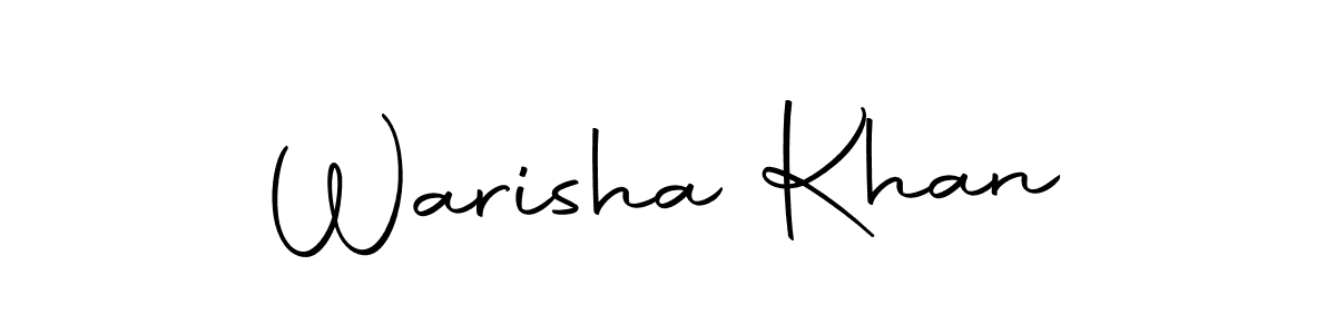 Design your own signature with our free online signature maker. With this signature software, you can create a handwritten (Autography-DOLnW) signature for name Warisha Khan. Warisha Khan signature style 10 images and pictures png
