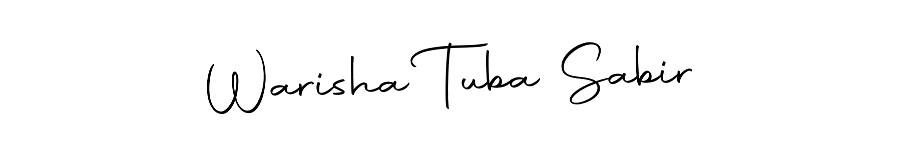 Make a short Warisha Tuba Sabir signature style. Manage your documents anywhere anytime using Autography-DOLnW. Create and add eSignatures, submit forms, share and send files easily. Warisha Tuba Sabir signature style 10 images and pictures png