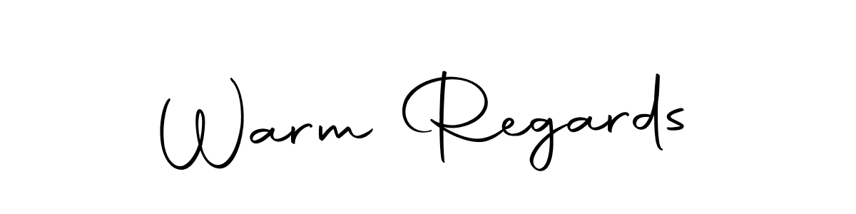 How to make Warm Regards name signature. Use Autography-DOLnW style for creating short signs online. This is the latest handwritten sign. Warm Regards signature style 10 images and pictures png