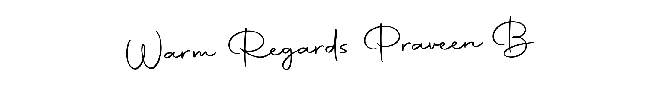 The best way (Autography-DOLnW) to make a short signature is to pick only two or three words in your name. The name Warm Regards Praveen B include a total of six letters. For converting this name. Warm Regards Praveen B signature style 10 images and pictures png