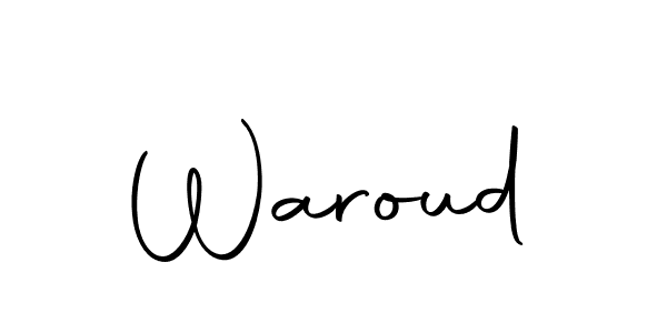 How to make Waroud name signature. Use Autography-DOLnW style for creating short signs online. This is the latest handwritten sign. Waroud signature style 10 images and pictures png