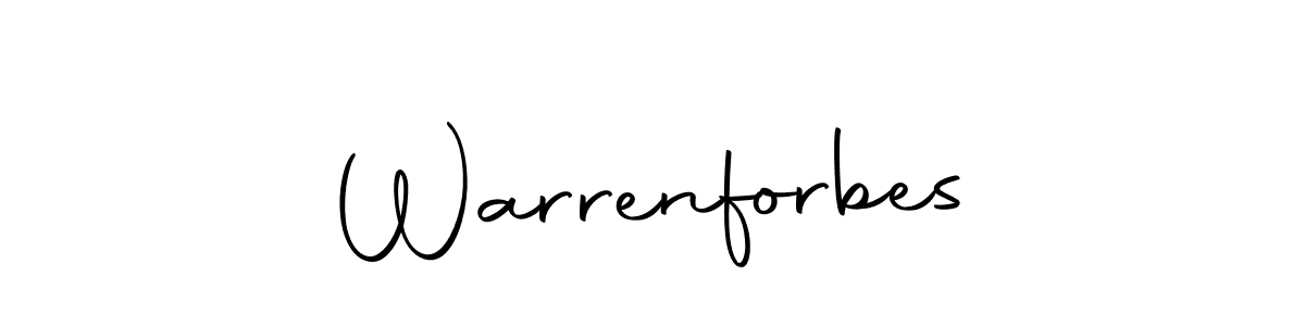 Design your own signature with our free online signature maker. With this signature software, you can create a handwritten (Autography-DOLnW) signature for name Warrenforbes. Warrenforbes signature style 10 images and pictures png