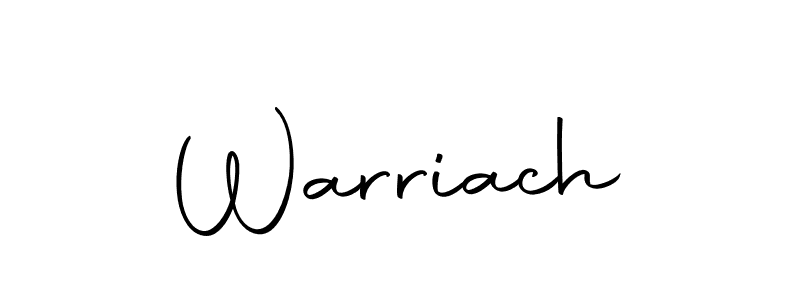 Warriach stylish signature style. Best Handwritten Sign (Autography-DOLnW) for my name. Handwritten Signature Collection Ideas for my name Warriach. Warriach signature style 10 images and pictures png