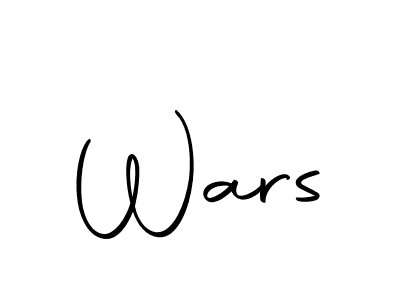 Design your own signature with our free online signature maker. With this signature software, you can create a handwritten (Autography-DOLnW) signature for name Wars. Wars signature style 10 images and pictures png