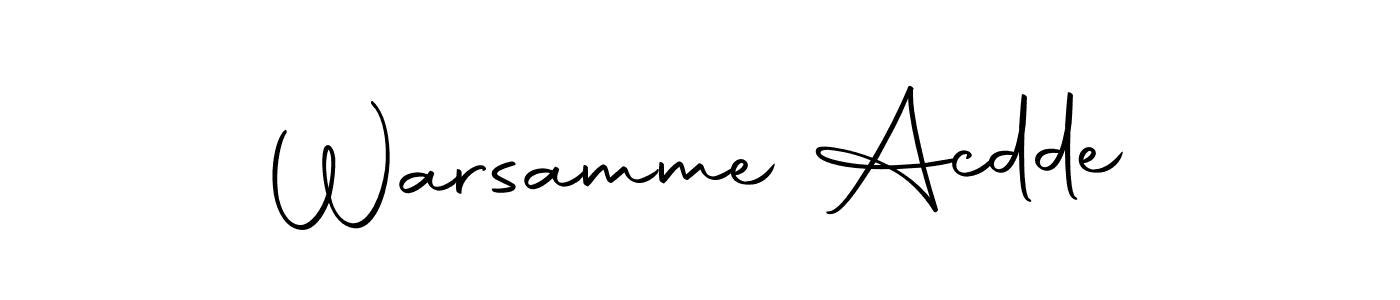 Warsamme Acdde stylish signature style. Best Handwritten Sign (Autography-DOLnW) for my name. Handwritten Signature Collection Ideas for my name Warsamme Acdde. Warsamme Acdde signature style 10 images and pictures png