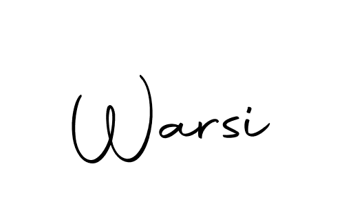 Create a beautiful signature design for name Warsi. With this signature (Autography-DOLnW) fonts, you can make a handwritten signature for free. Warsi signature style 10 images and pictures png