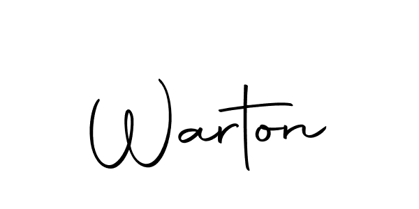 Design your own signature with our free online signature maker. With this signature software, you can create a handwritten (Autography-DOLnW) signature for name Warton. Warton signature style 10 images and pictures png