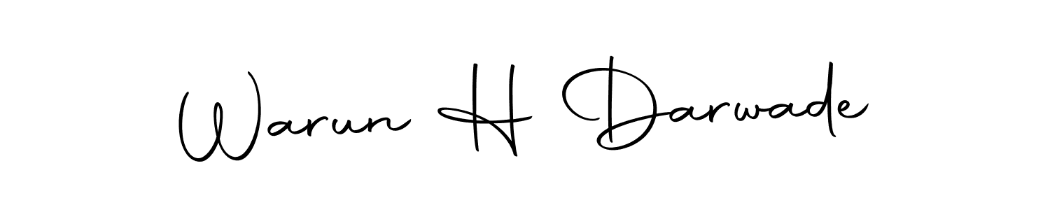 Make a beautiful signature design for name Warun H Darwade. Use this online signature maker to create a handwritten signature for free. Warun H Darwade signature style 10 images and pictures png