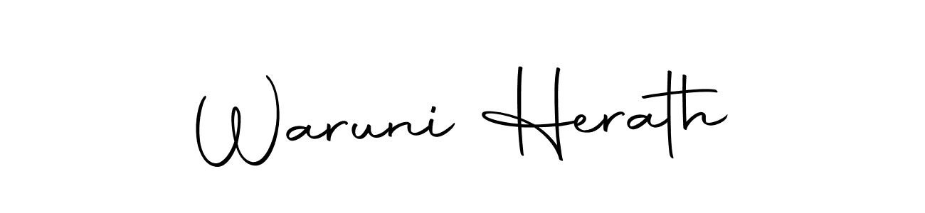 Create a beautiful signature design for name Waruni Herath. With this signature (Autography-DOLnW) fonts, you can make a handwritten signature for free. Waruni Herath signature style 10 images and pictures png