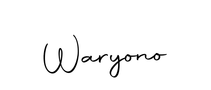 Make a beautiful signature design for name Waryono. Use this online signature maker to create a handwritten signature for free. Waryono signature style 10 images and pictures png
