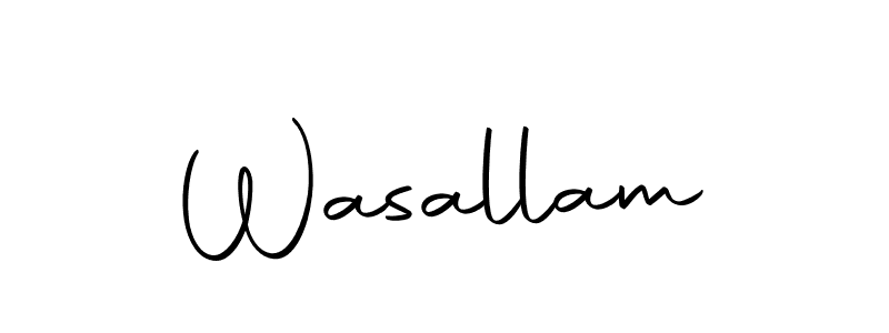 if you are searching for the best signature style for your name Wasallam. so please give up your signature search. here we have designed multiple signature styles  using Autography-DOLnW. Wasallam signature style 10 images and pictures png