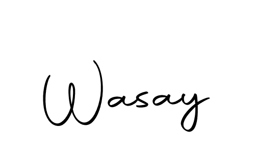 Make a beautiful signature design for name Wasay. Use this online signature maker to create a handwritten signature for free. Wasay signature style 10 images and pictures png