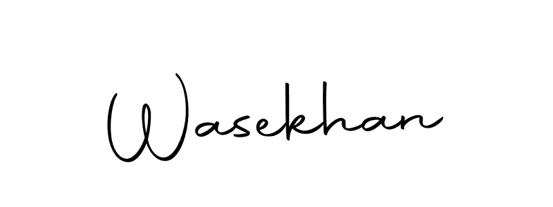You can use this online signature creator to create a handwritten signature for the name Wasekhan. This is the best online autograph maker. Wasekhan signature style 10 images and pictures png