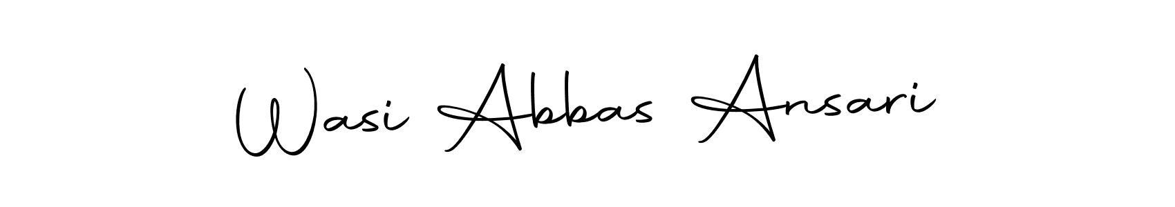 This is the best signature style for the Wasi Abbas Ansari name. Also you like these signature font (Autography-DOLnW). Mix name signature. Wasi Abbas Ansari signature style 10 images and pictures png