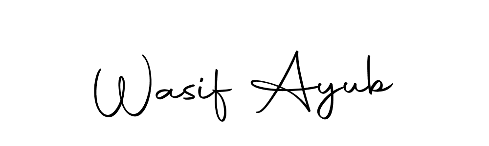 You should practise on your own different ways (Autography-DOLnW) to write your name (Wasif Ayub) in signature. don't let someone else do it for you. Wasif Ayub signature style 10 images and pictures png