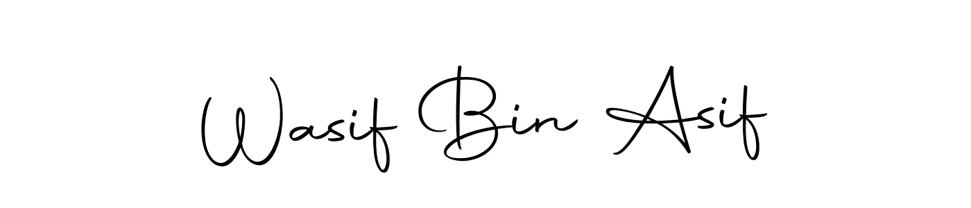 How to make Wasif Bin Asif name signature. Use Autography-DOLnW style for creating short signs online. This is the latest handwritten sign. Wasif Bin Asif signature style 10 images and pictures png