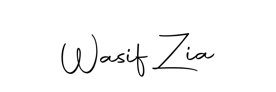 How to make Wasif Zia name signature. Use Autography-DOLnW style for creating short signs online. This is the latest handwritten sign. Wasif Zia signature style 10 images and pictures png
