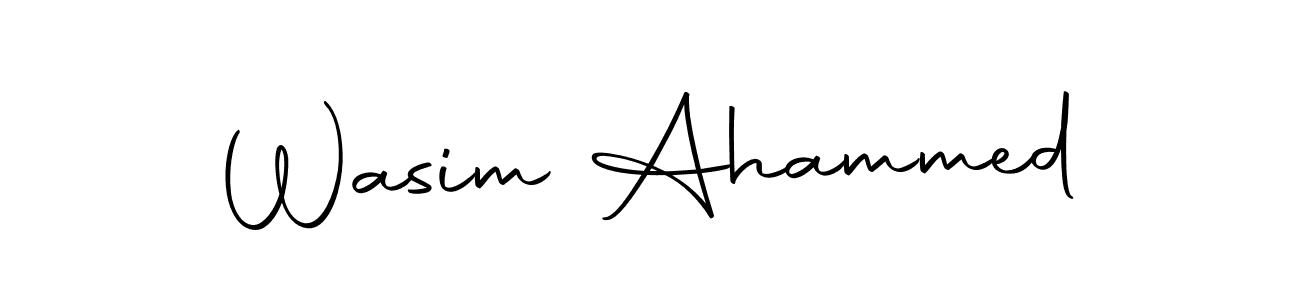 How to make Wasim Ahammed signature? Autography-DOLnW is a professional autograph style. Create handwritten signature for Wasim Ahammed name. Wasim Ahammed signature style 10 images and pictures png