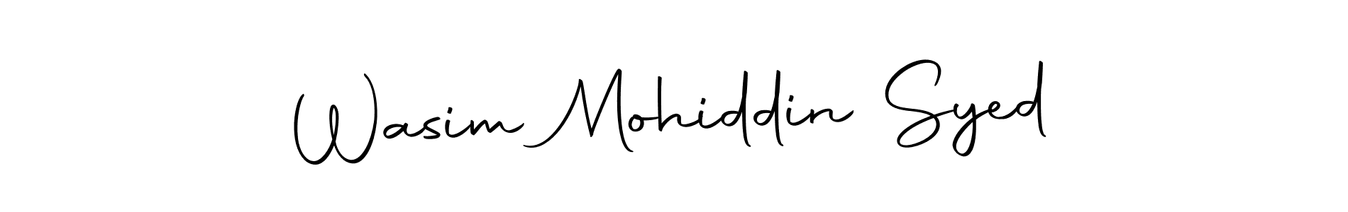 How to make Wasim Mohiddin Syed name signature. Use Autography-DOLnW style for creating short signs online. This is the latest handwritten sign. Wasim Mohiddin Syed signature style 10 images and pictures png