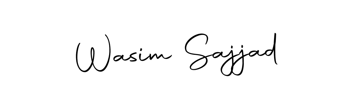 Create a beautiful signature design for name Wasim Sajjad. With this signature (Autography-DOLnW) fonts, you can make a handwritten signature for free. Wasim Sajjad signature style 10 images and pictures png