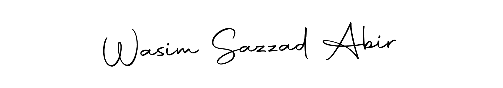 How to make Wasim Sazzad Abir name signature. Use Autography-DOLnW style for creating short signs online. This is the latest handwritten sign. Wasim Sazzad Abir signature style 10 images and pictures png