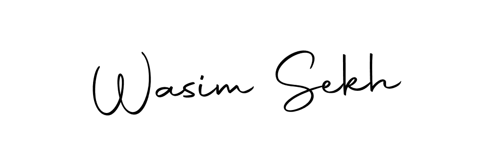 Create a beautiful signature design for name Wasim Sekh. With this signature (Autography-DOLnW) fonts, you can make a handwritten signature for free. Wasim Sekh signature style 10 images and pictures png