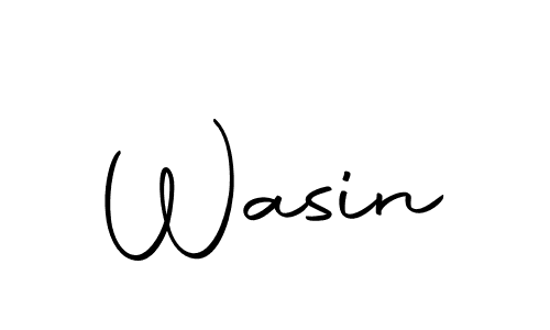 Design your own signature with our free online signature maker. With this signature software, you can create a handwritten (Autography-DOLnW) signature for name Wasin. Wasin signature style 10 images and pictures png