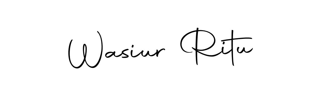 The best way (Autography-DOLnW) to make a short signature is to pick only two or three words in your name. The name Wasiur Ritu include a total of six letters. For converting this name. Wasiur Ritu signature style 10 images and pictures png