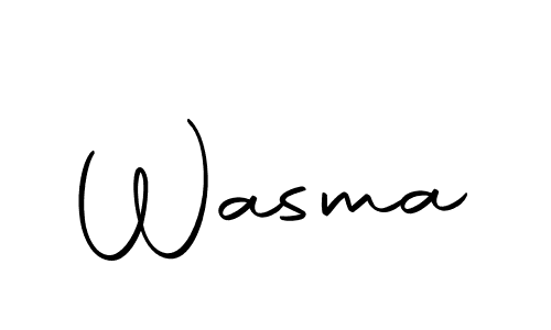 How to make Wasma signature? Autography-DOLnW is a professional autograph style. Create handwritten signature for Wasma name. Wasma signature style 10 images and pictures png