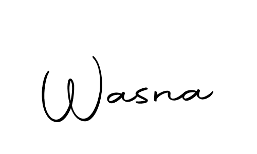 Make a beautiful signature design for name Wasna. Use this online signature maker to create a handwritten signature for free. Wasna signature style 10 images and pictures png