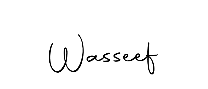 Use a signature maker to create a handwritten signature online. With this signature software, you can design (Autography-DOLnW) your own signature for name Wasseef. Wasseef signature style 10 images and pictures png