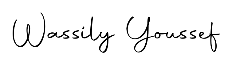 Looking for an artistic signature for Wassily Youssef? The Autography-DOLnW calligraphy style gives a sophisticated flow suitable for business cards and emails. Wassily Youssef signature style 10 images and pictures png