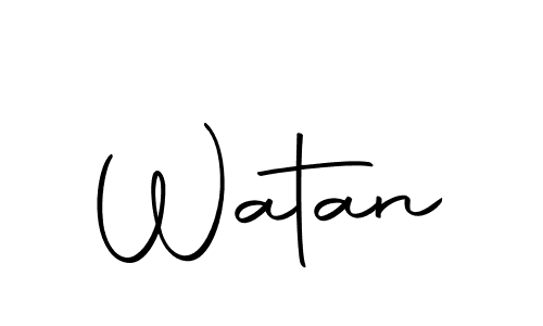 Make a beautiful signature design for name Watan. With this signature (Autography-DOLnW) style, you can create a handwritten signature for free. Watan signature style 10 images and pictures png