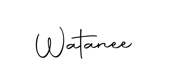 Make a beautiful signature design for name Watanee. With this signature (Autography-DOLnW) style, you can create a handwritten signature for free. Watanee signature style 10 images and pictures png