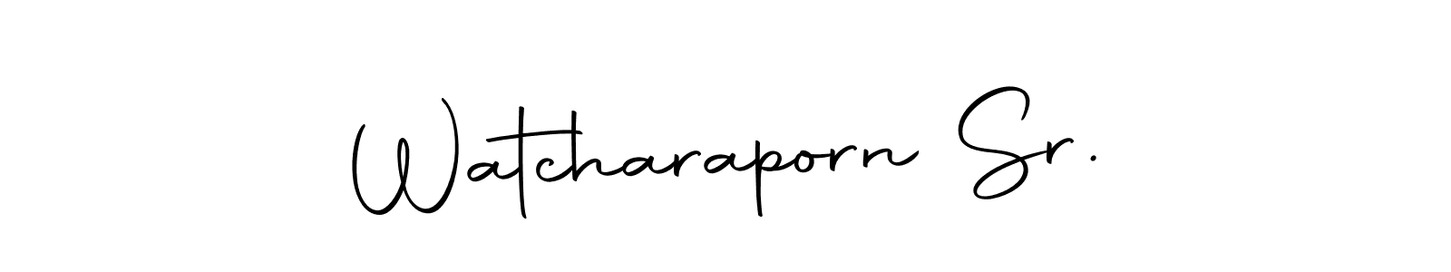 Design your own signature with our free online signature maker. With this signature software, you can create a handwritten (Autography-DOLnW) signature for name Watcharaporn Sr.. Watcharaporn Sr. signature style 10 images and pictures png