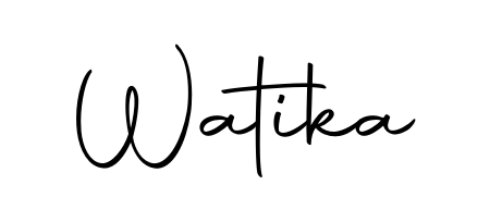 The best way (Autography-DOLnW) to make a short signature is to pick only two or three words in your name. For converting this name Watika. Watika signature style 10 images and pictures png