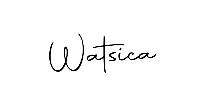 You can use this online signature creator to create a handwritten signature for the name Watsica. This is the best online autograph maker. Watsica signature style 10 images and pictures png