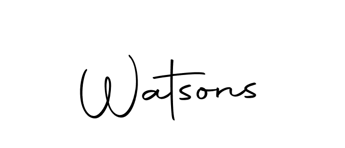 You should practise on your own different ways (Autography-DOLnW) to write your name (Watsons) in signature. don't let someone else do it for you. Watsons signature style 10 images and pictures png