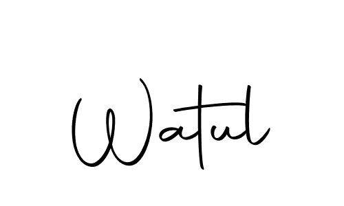 You should practise on your own different ways (Autography-DOLnW) to write your name (Watul) in signature. don't let someone else do it for you. Watul signature style 10 images and pictures png