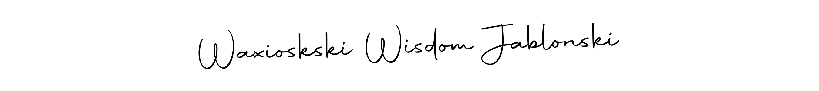 Similarly Autography-DOLnW is the best handwritten signature design. Signature creator online .You can use it as an online autograph creator for name Waxioskski Wisdom Jablonski. Waxioskski Wisdom Jablonski signature style 10 images and pictures png