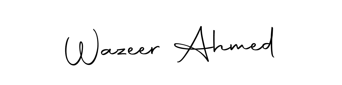 How to make Wazeer Ahmed signature? Autography-DOLnW is a professional autograph style. Create handwritten signature for Wazeer Ahmed name. Wazeer Ahmed signature style 10 images and pictures png