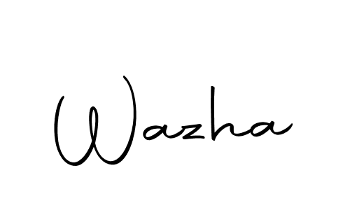 Design your own signature with our free online signature maker. With this signature software, you can create a handwritten (Autography-DOLnW) signature for name Wazha. Wazha signature style 10 images and pictures png