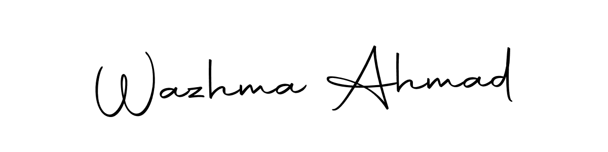 Make a short Wazhma Ahmad signature style. Manage your documents anywhere anytime using Autography-DOLnW. Create and add eSignatures, submit forms, share and send files easily. Wazhma Ahmad signature style 10 images and pictures png