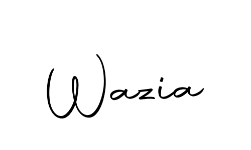 Use a signature maker to create a handwritten signature online. With this signature software, you can design (Autography-DOLnW) your own signature for name Wazia. Wazia signature style 10 images and pictures png