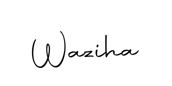 You should practise on your own different ways (Autography-DOLnW) to write your name (Waziha) in signature. don't let someone else do it for you. Waziha signature style 10 images and pictures png