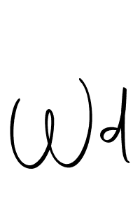 Create a beautiful signature design for name Wd. With this signature (Autography-DOLnW) fonts, you can make a handwritten signature for free. Wd signature style 10 images and pictures png