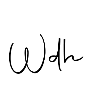 You should practise on your own different ways (Autography-DOLnW) to write your name (Wdh) in signature. don't let someone else do it for you. Wdh signature style 10 images and pictures png