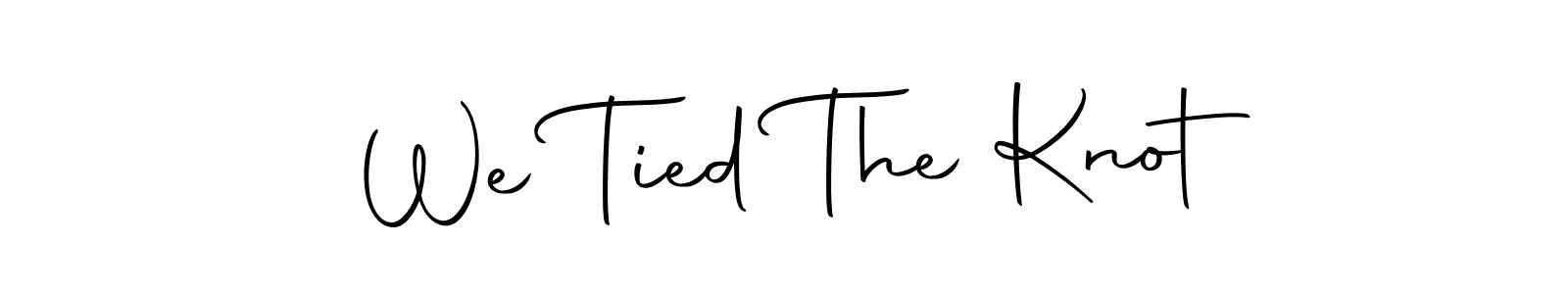 Design your own signature with our free online signature maker. With this signature software, you can create a handwritten (Autography-DOLnW) signature for name We Tied The Knot. We Tied The Knot signature style 10 images and pictures png