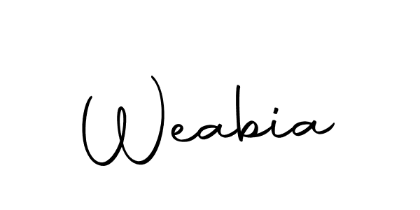 Make a beautiful signature design for name Weabia. With this signature (Autography-DOLnW) style, you can create a handwritten signature for free. Weabia signature style 10 images and pictures png